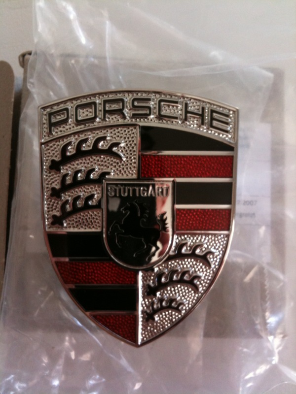 Porsche hood emblem in silver. Brand new - 6SpeedOnline - Porsche Forum