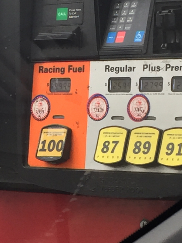 Vp racing fuel octane chart