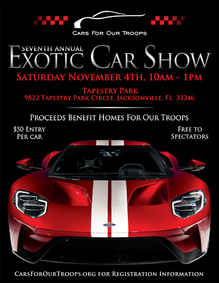 Jacksonville, FL Cars For Our Troops 7th Annual Exotic & Luxury Car