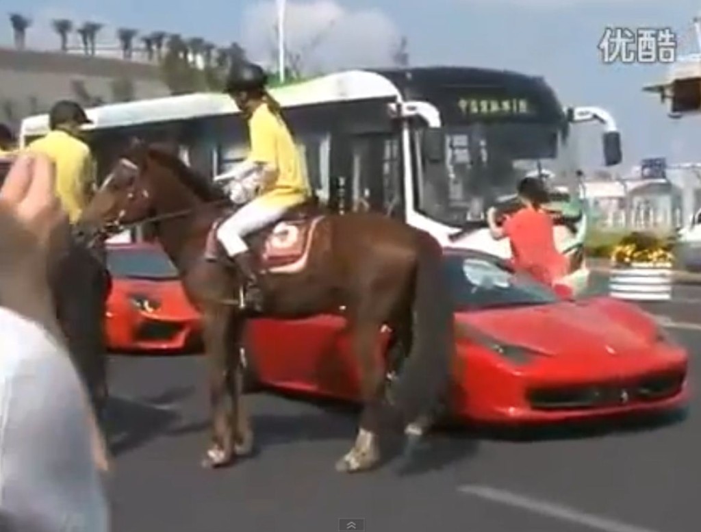 Prancing Horse Punts Ferrari 458 in Shanghai