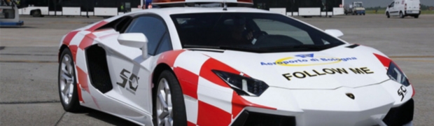 Aventador Reports For Duty at Bologna Airport