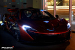 McLaren P1 poses with F1 Car in California