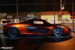 McLaren P1 poses with F1 Car in California