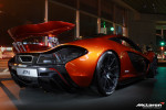 McLaren P1 poses with F1 Car in California