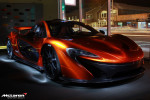 McLaren P1 poses with F1 Car in California