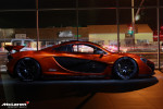 McLaren P1 poses with F1 Car in California