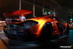 McLaren P1 poses with F1 Car in California