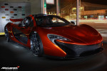 McLaren P1 poses with F1 Car in California