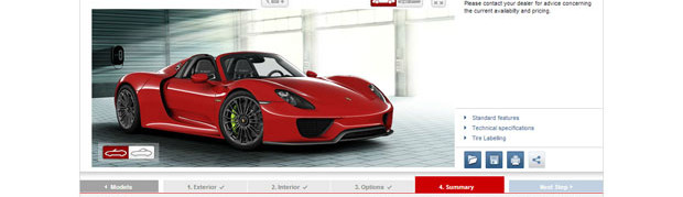 Porsche 918 Spyder Configurator