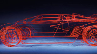 The Wireframe Lamborghini Countach by Benedict Radcliffe