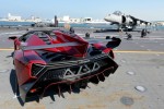 Lamborghini Veneno Roadster Debuts on Aircraft Carrier