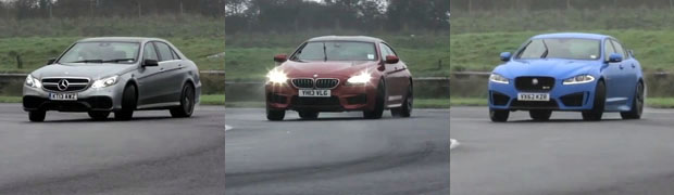 Chris Harris + E63 AMG S + M6 Gran Coupe + Jaguar XFR-S = Drift Porn