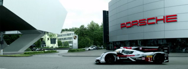 Audi Welcomes Porsche Back to LeMans with a Burnout