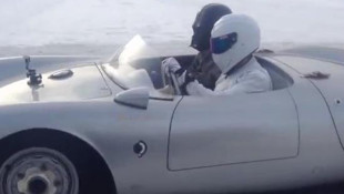 Is This the Stig and Darth Vader in a Porsche 550?