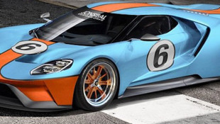 Ford GT Rendered in Gorgeous Gulf Livery