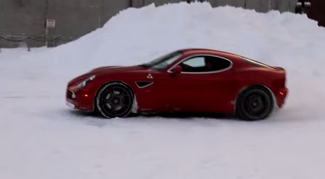 This Alfa Romeo 8C Makes Us Miss the Winter