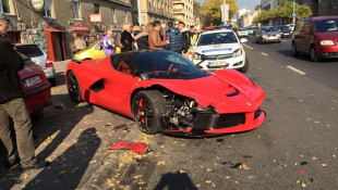 VIDEO UPDATE Suicidal Ferrari LaFerrari Bashed in Budapest