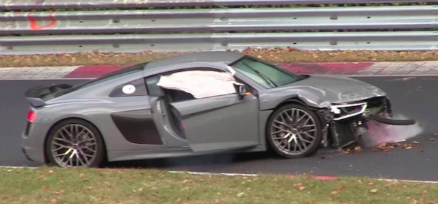 Cry as You Watch This Audi R8 Crash at the Nurburgring!