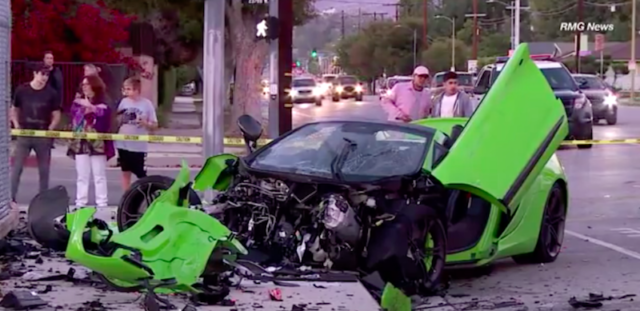 McLaren Driver Miraculously Survives Enormous Crash in L.A.
