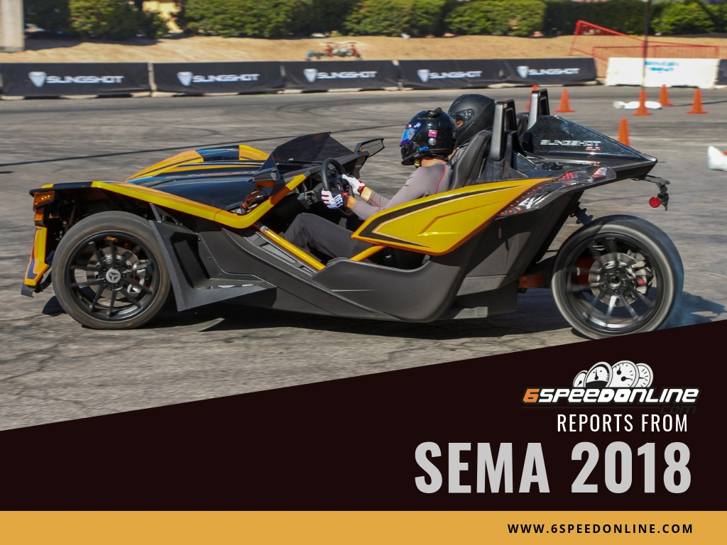 Polaris Slingshot Drift Experience SEMA 2018 6SpeedOnline.com