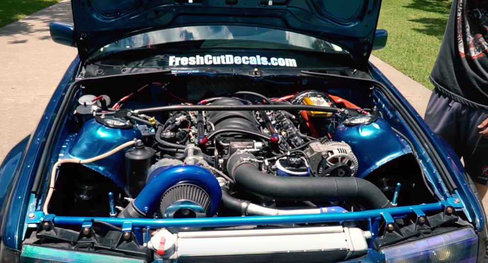 supercharged LS e36 engine bay