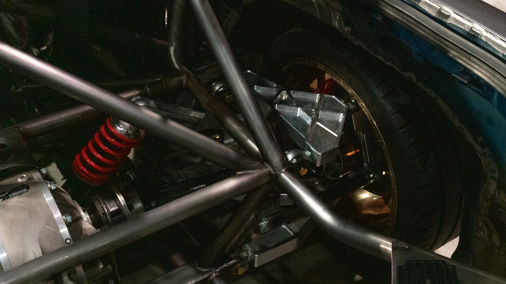 Rob Dahm fully custom suspension geometry on AWD Turbo Four-Rotor RX-7