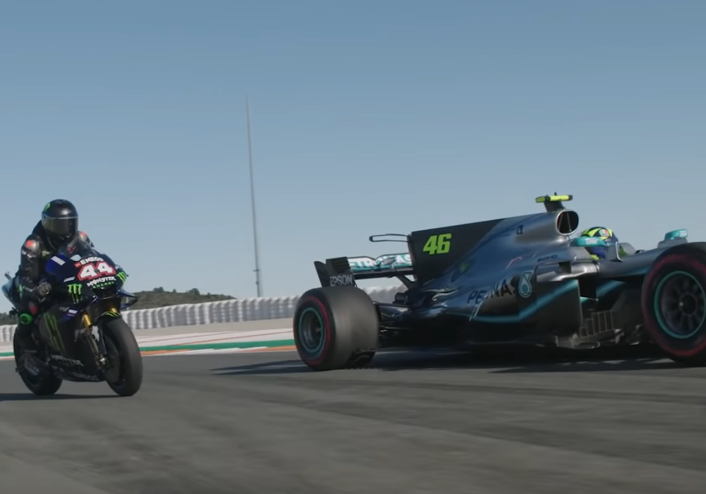 Lewis Hamilton and Valentino Rossi