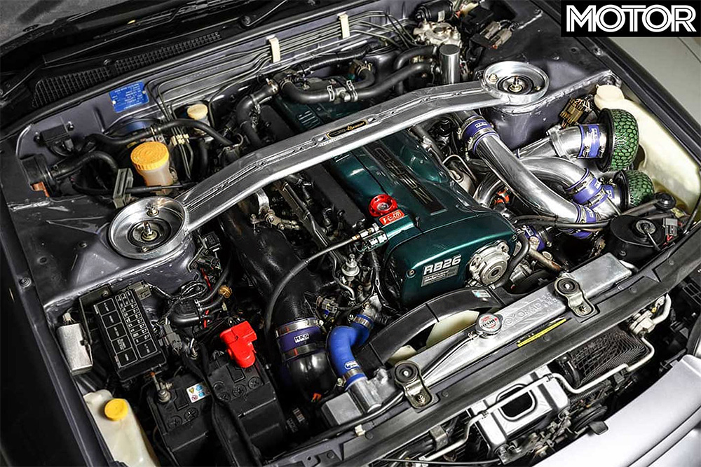 R32 Skyline GT-R ZeroR engine bay built RB26 single turbo