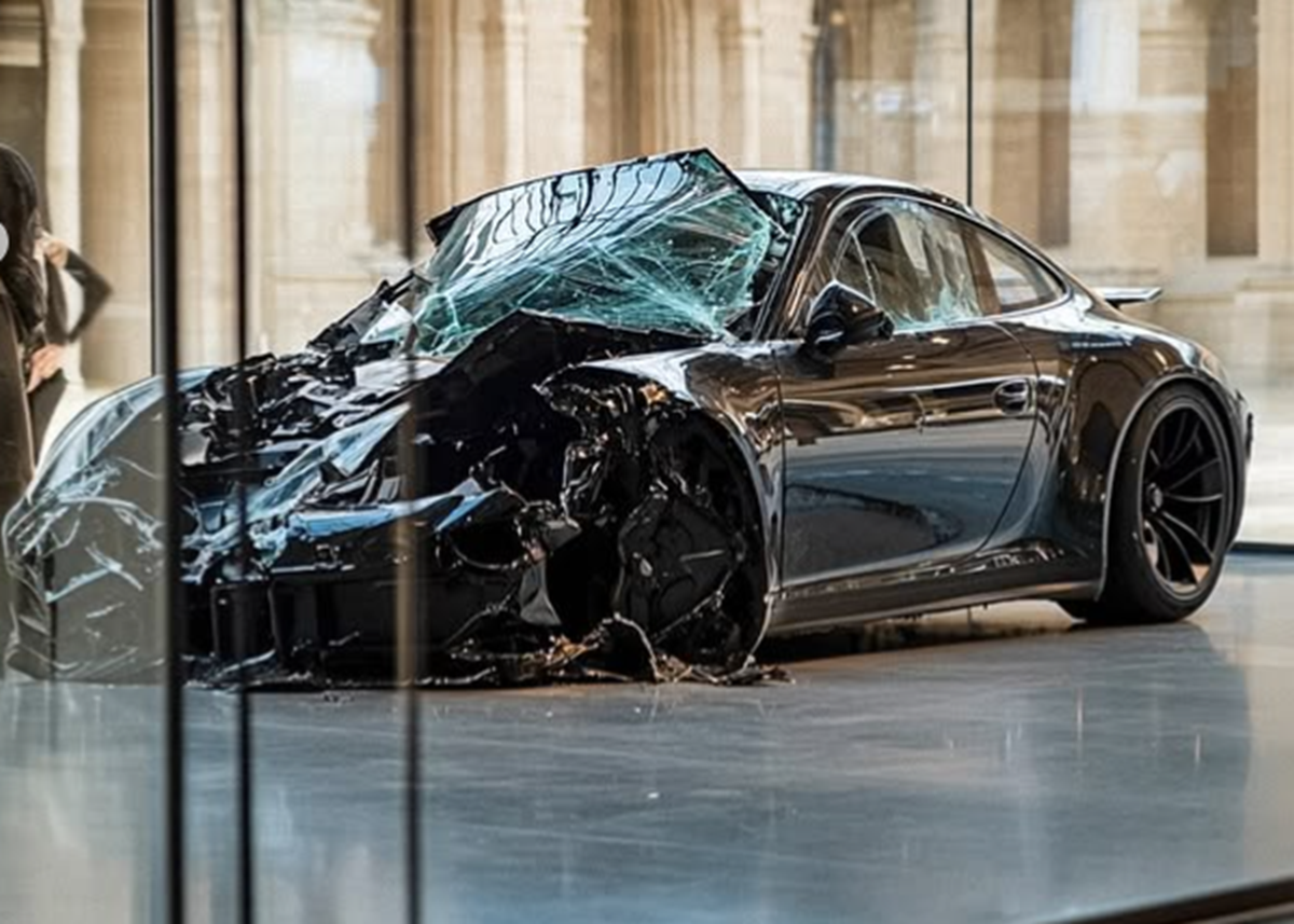 'Drive Safe' AI Porsche Art Installation Is a Sobering Reminder to Stay Safe Behind the Wheel