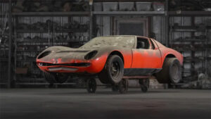 Abandoned Lamborghini Miura at The Junkyard in Los Angeles Orange